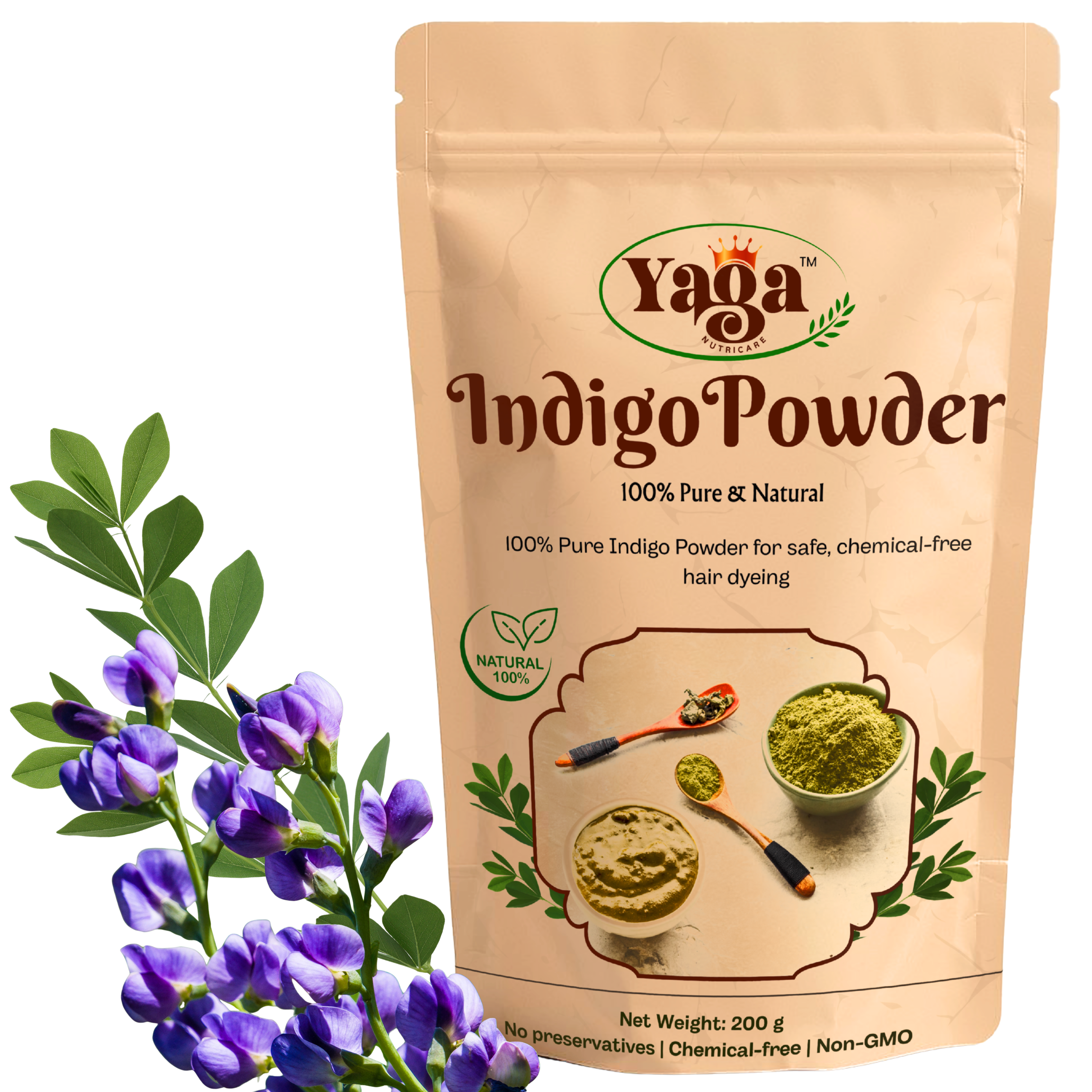 Indigo-powder